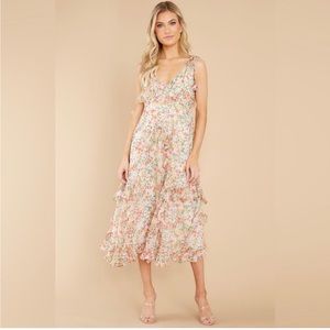 NWT Red Dress Boutique Graceful Intentions Floral Midi Dress - Size S